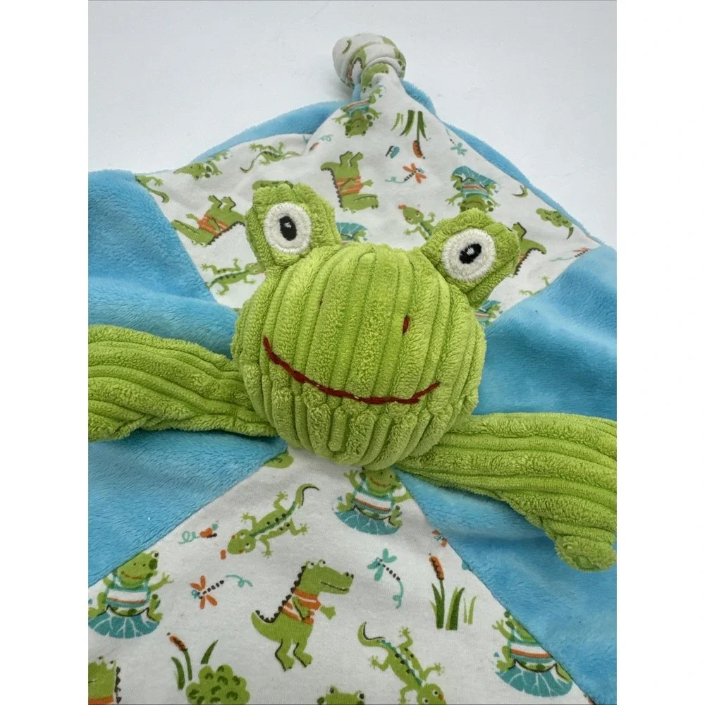 Maison Chic Frog Security‎ Blanket Baby Lovey Purple Patchwork